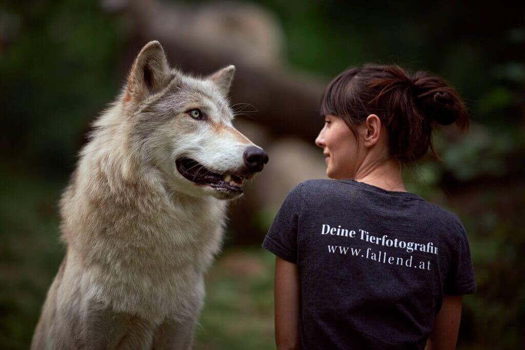 Sabine mit Wolf